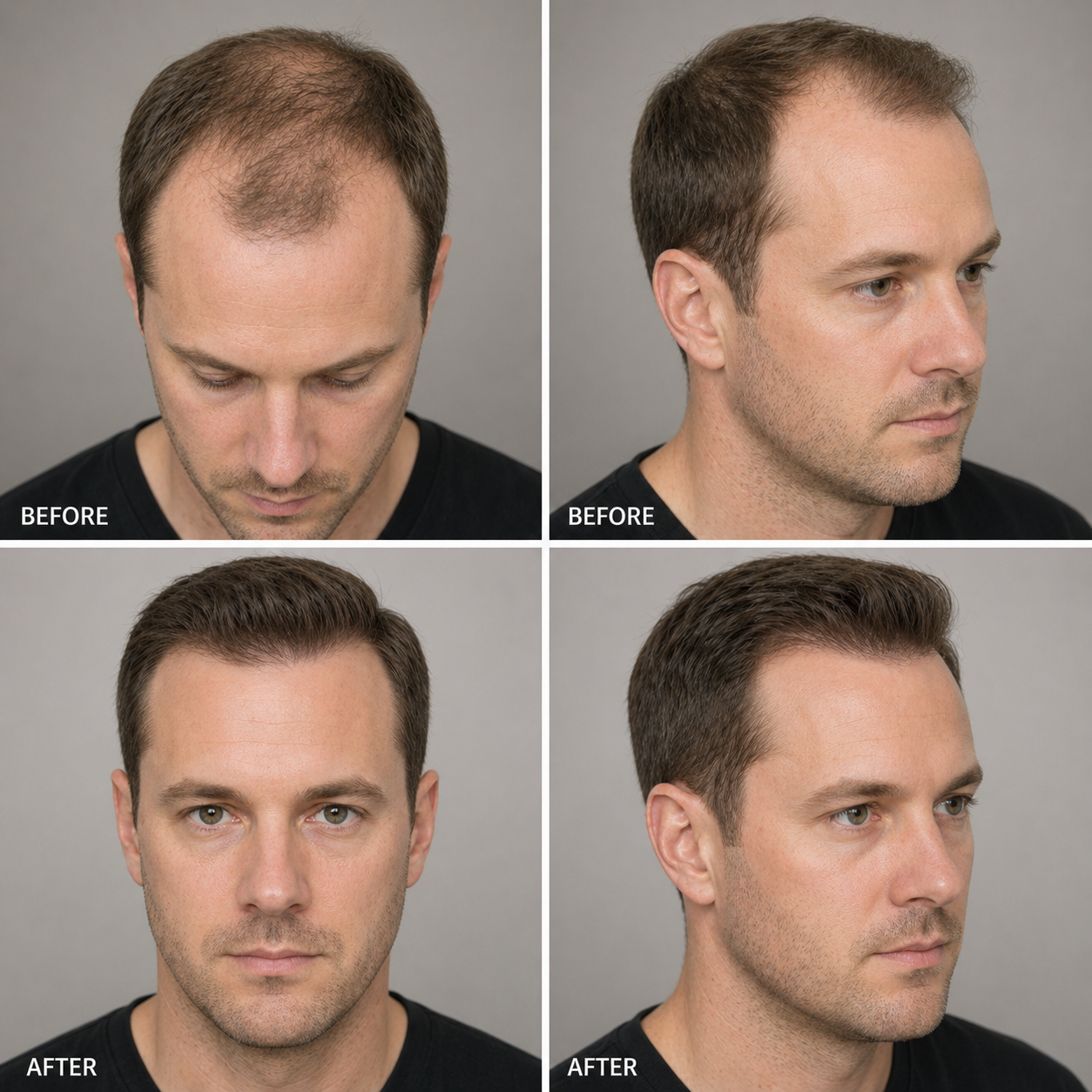 FUE hair transplant before and after