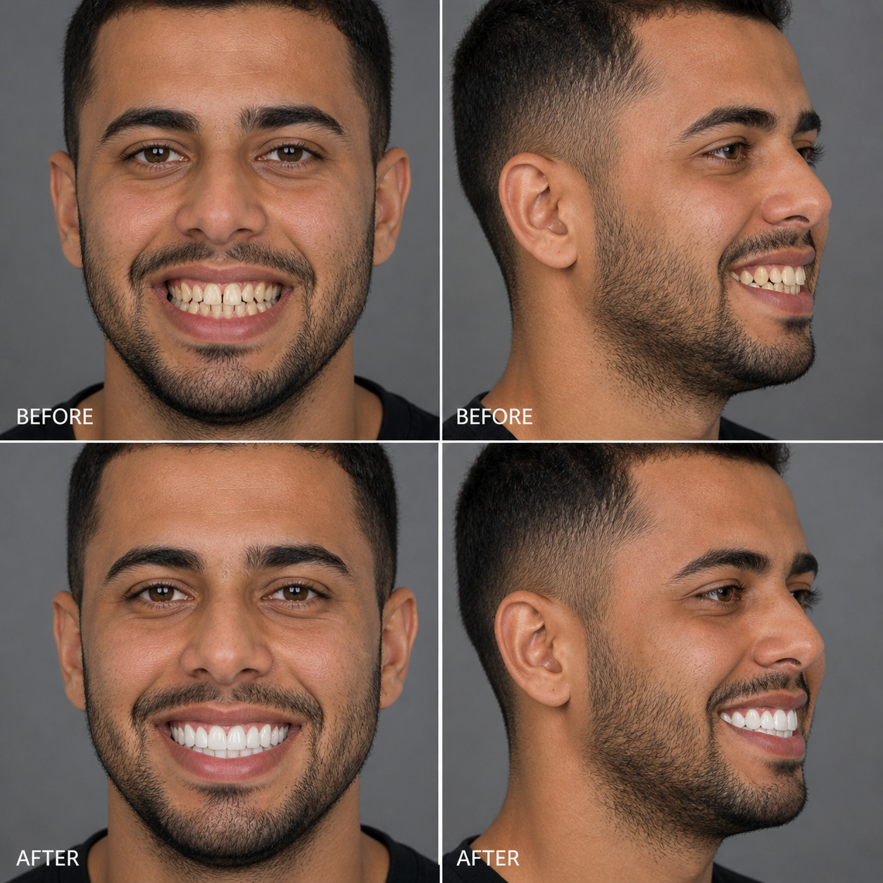 Smile design before and after